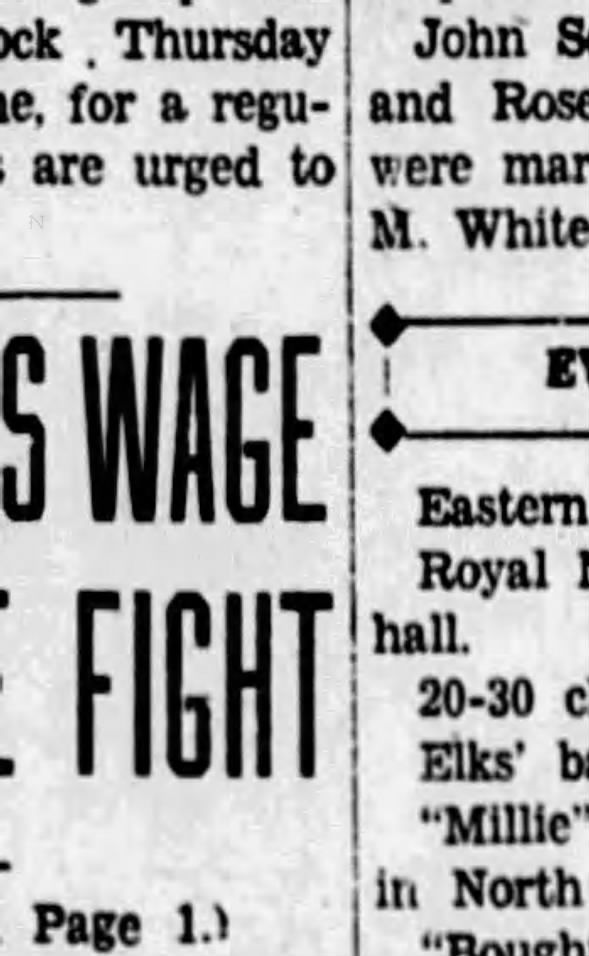 Clipping from The Coos Bay Times